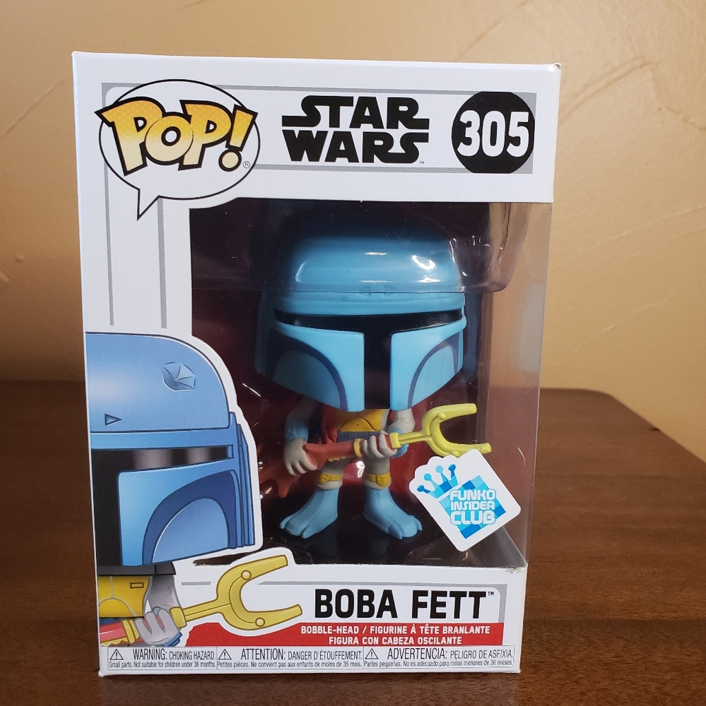 NIB Collectible Funko POP! Star Wars 305 Boba Fett Funko Insider Club